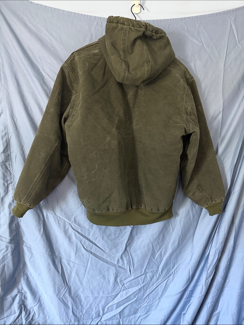 Women's Carhartt Olive Hooded Canvas Zip Jacket - Picture 3 of 5